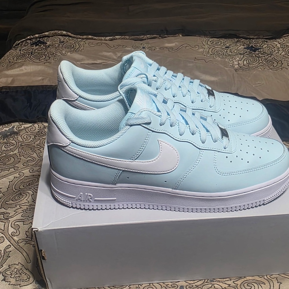 Nike Sky Blue Air Force 1 Sneakers